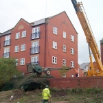 Crane Lifting Shell & Auger Rig